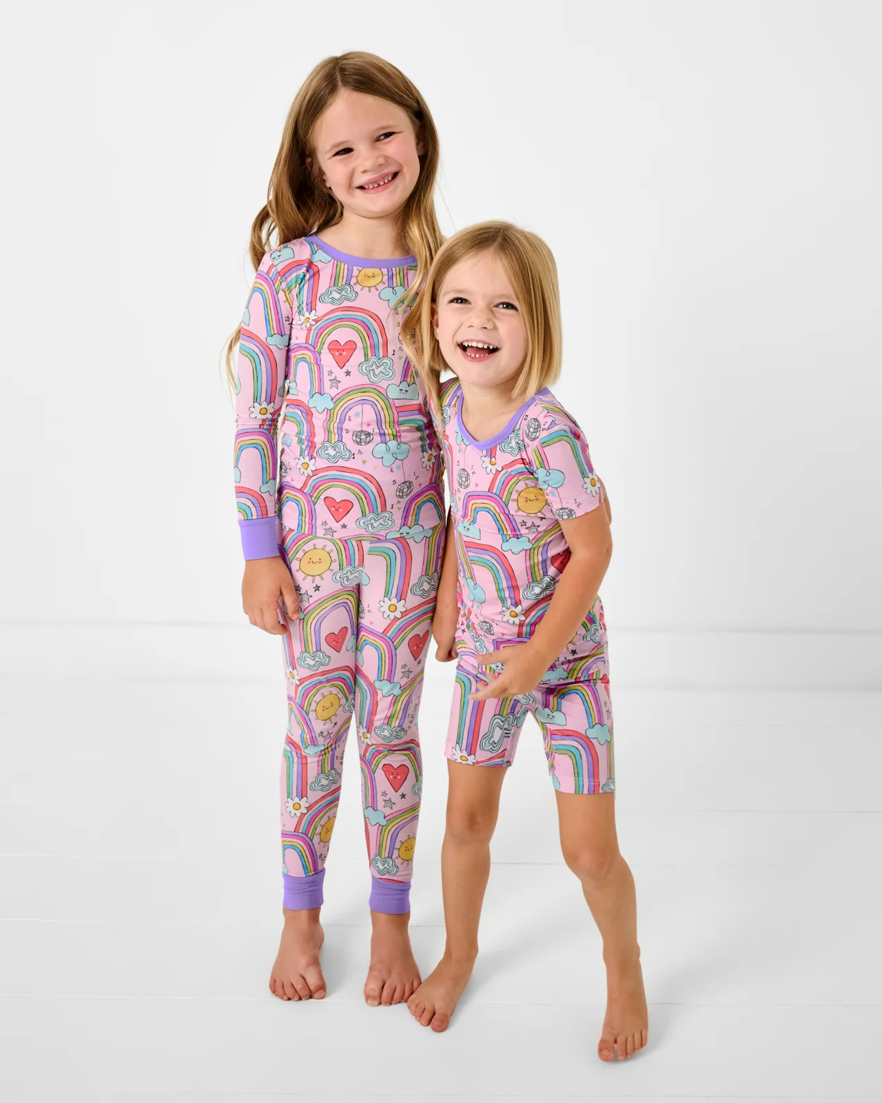 Disco Rainbows Two-Piece Short Sleeve & Shorts Pajama Set - Image 4