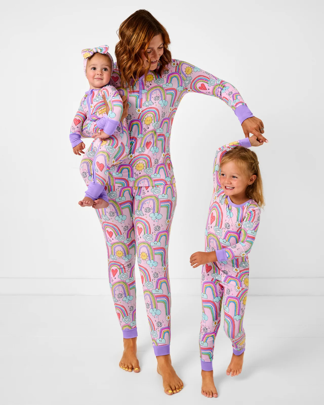 Disco Rainbows Women's Long Sleeve Pajama Top - Image 3