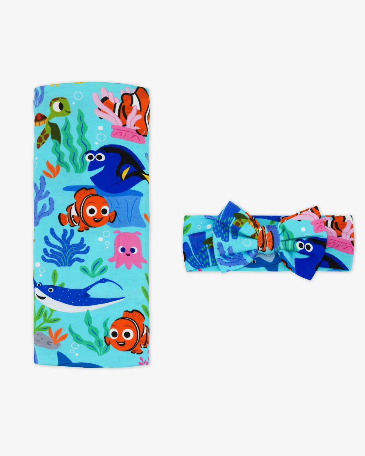 Pixar Nemo's Reef Swaddle & Luxe Bow Headband Set - Image 4