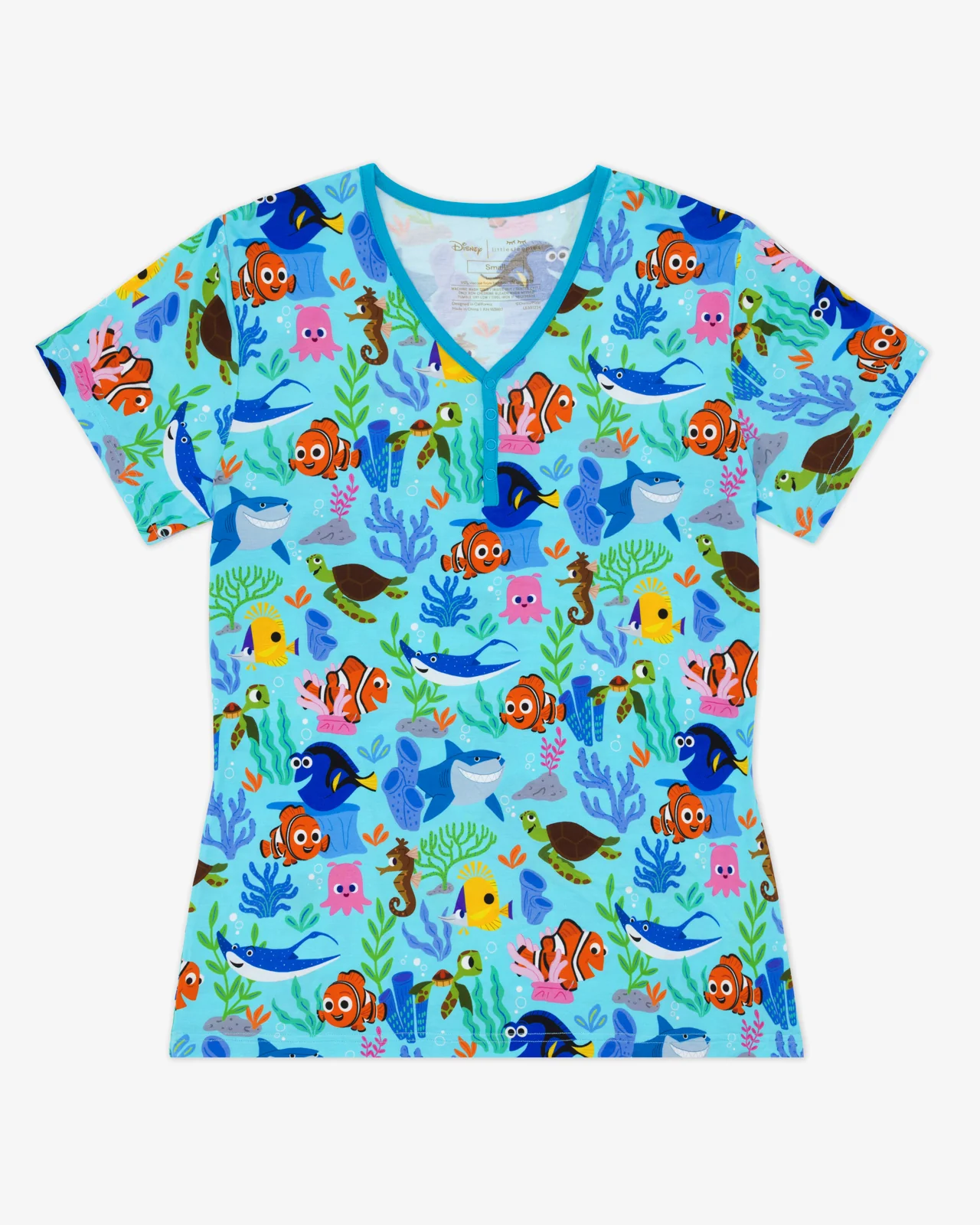 Pixar Nemo's Reef Women's Short Sleeve Pajama Top - Image 5
