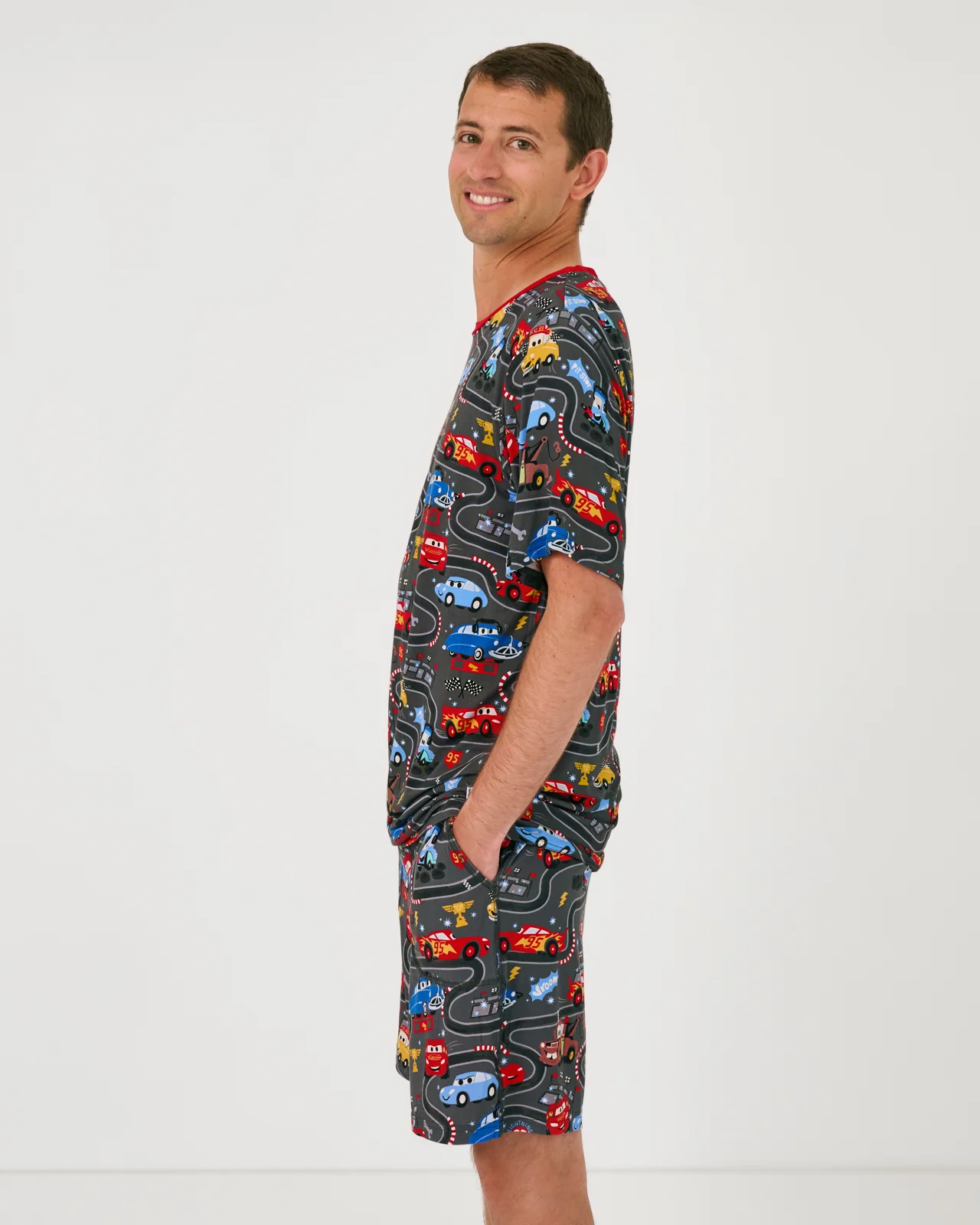 Pixar Cars Piston Cup Men's Pajama Shorts - Image 3