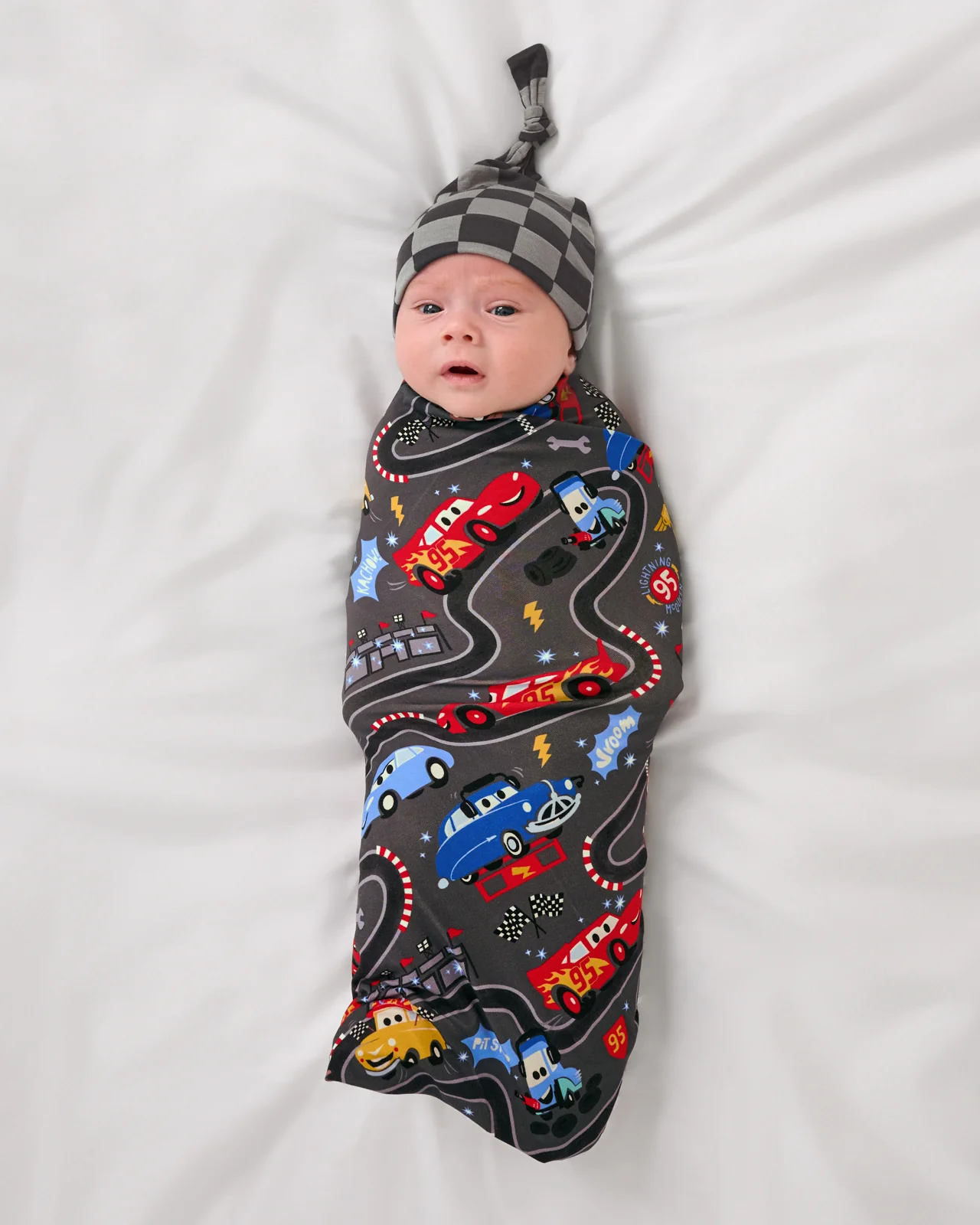 Pixar Cars Piston Cup Swaddle & Hat Set