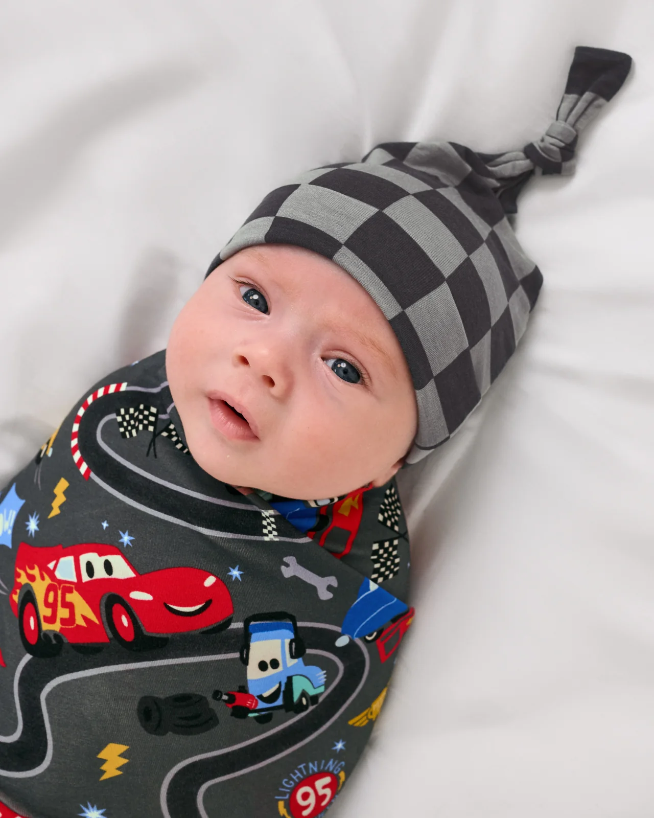 Pixar Cars Piston Cup Swaddle & Hat Set - Image 2