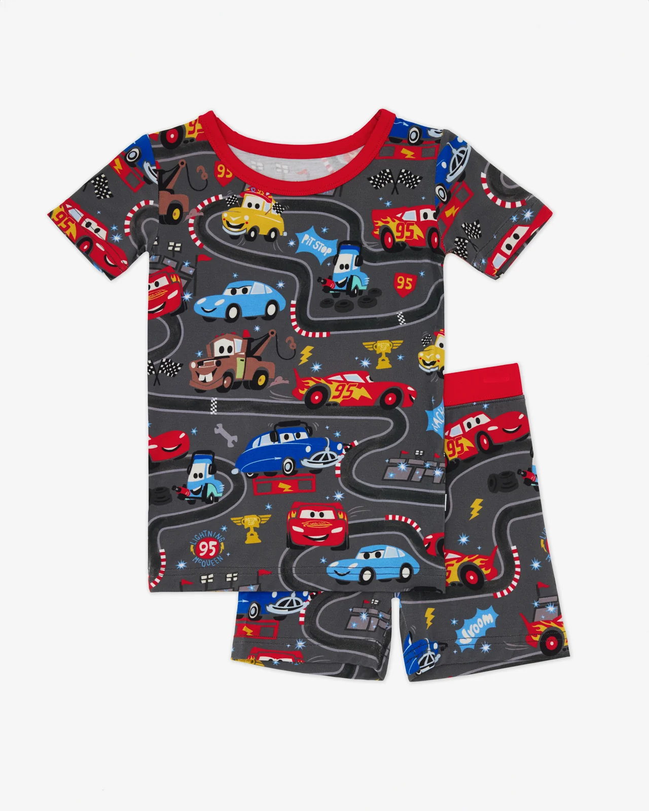 Pixar Cars Piston Cup Two-Piece Short Sleeve & Shorts Pajama Set - Image 6