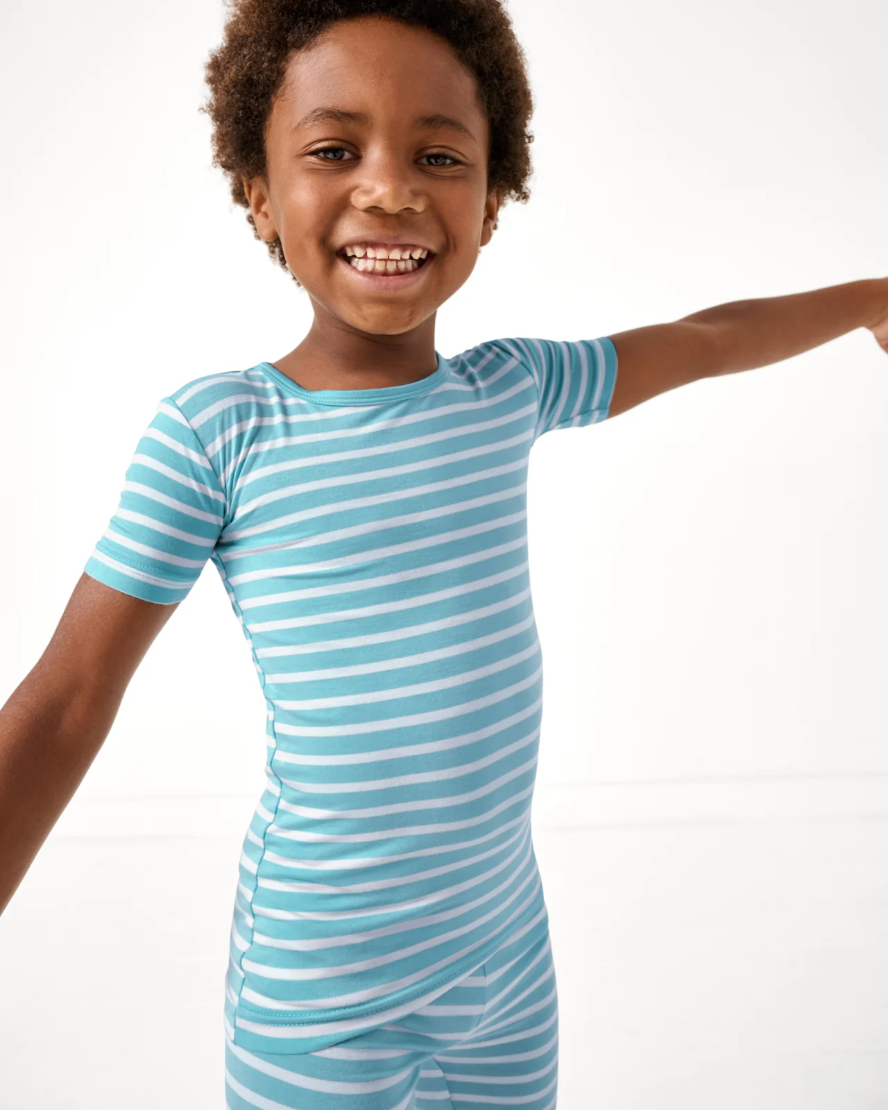 Dockside Stripe Two-Piece Short Sleeve & Shorts Pajama Set - Image 3