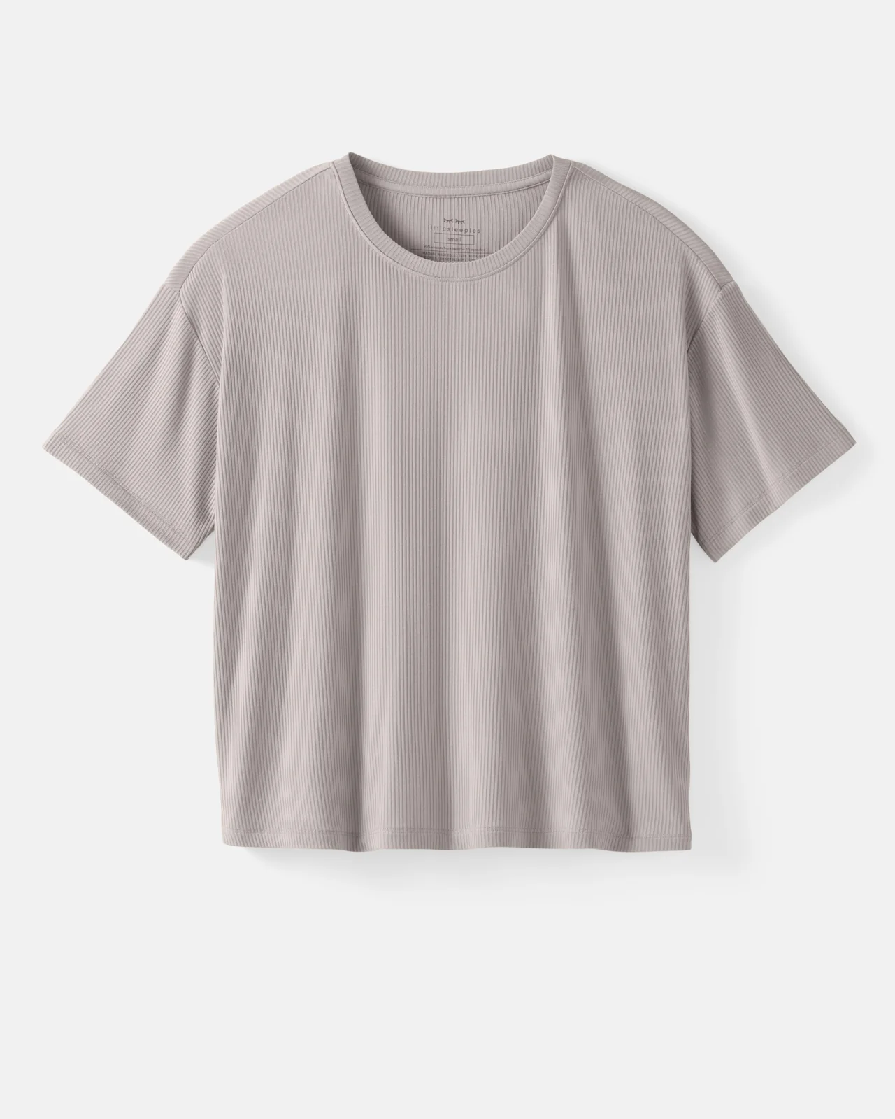 Dove Gray Women's Ribbed Boxy Tee - Image 7
