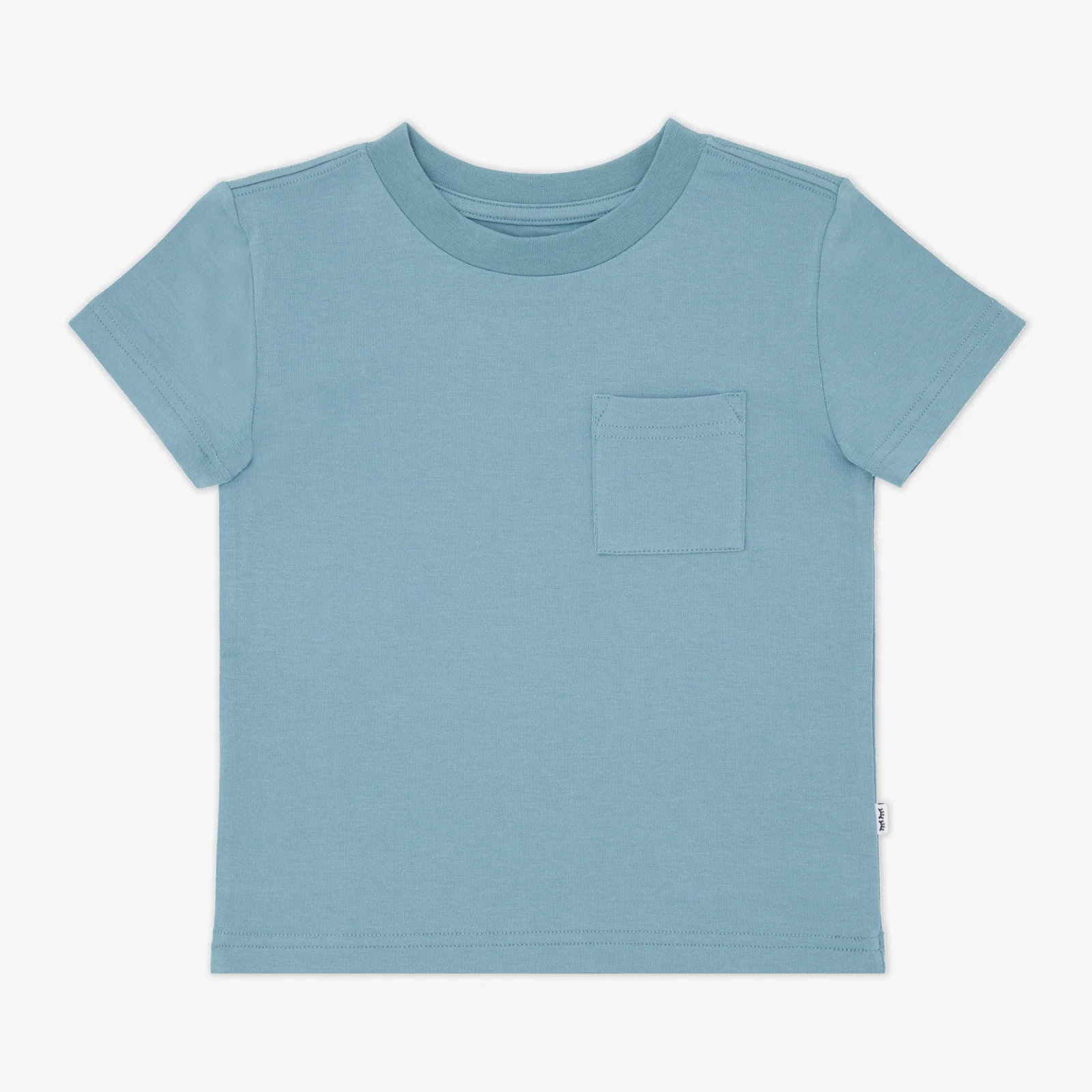 Dusk Blue Relaxed Pocket Tee - Image 4