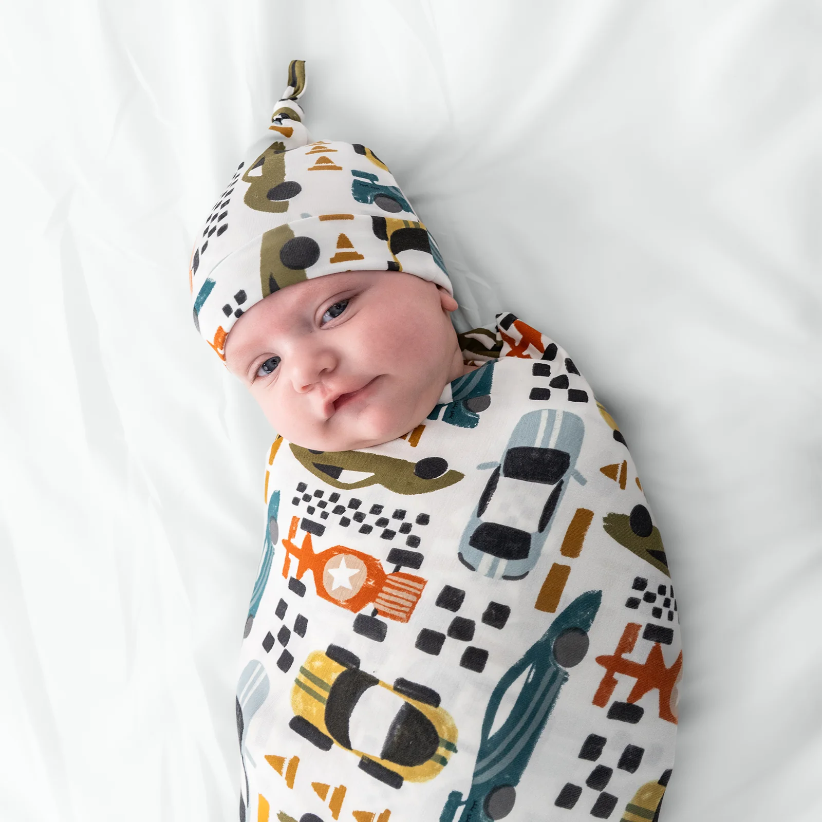 Fast Lane Swaddle & Hat Set - Image 3