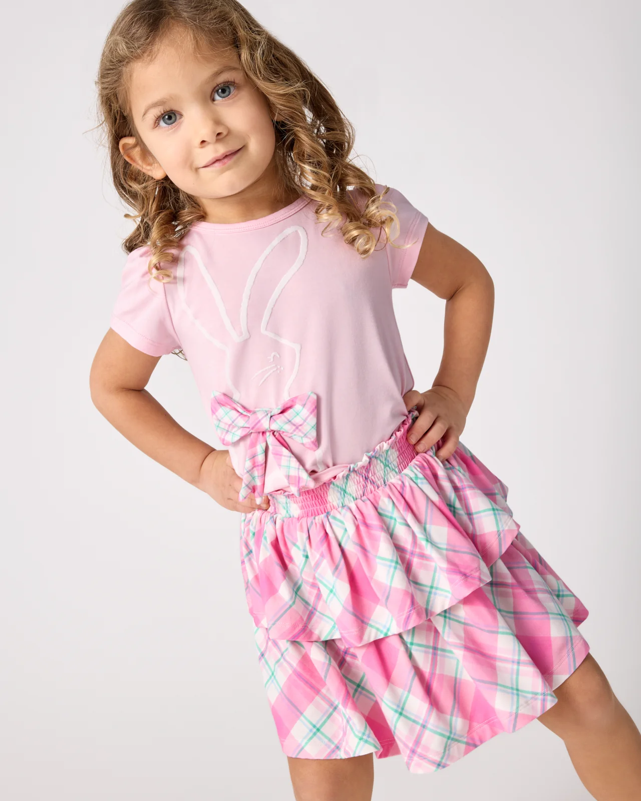 Springtime Plaid Tiered Skort - Image 6