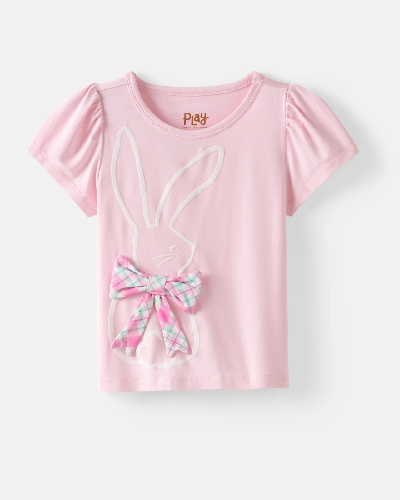 Flocked Bunny Puff Sleeve Tee - Image 4