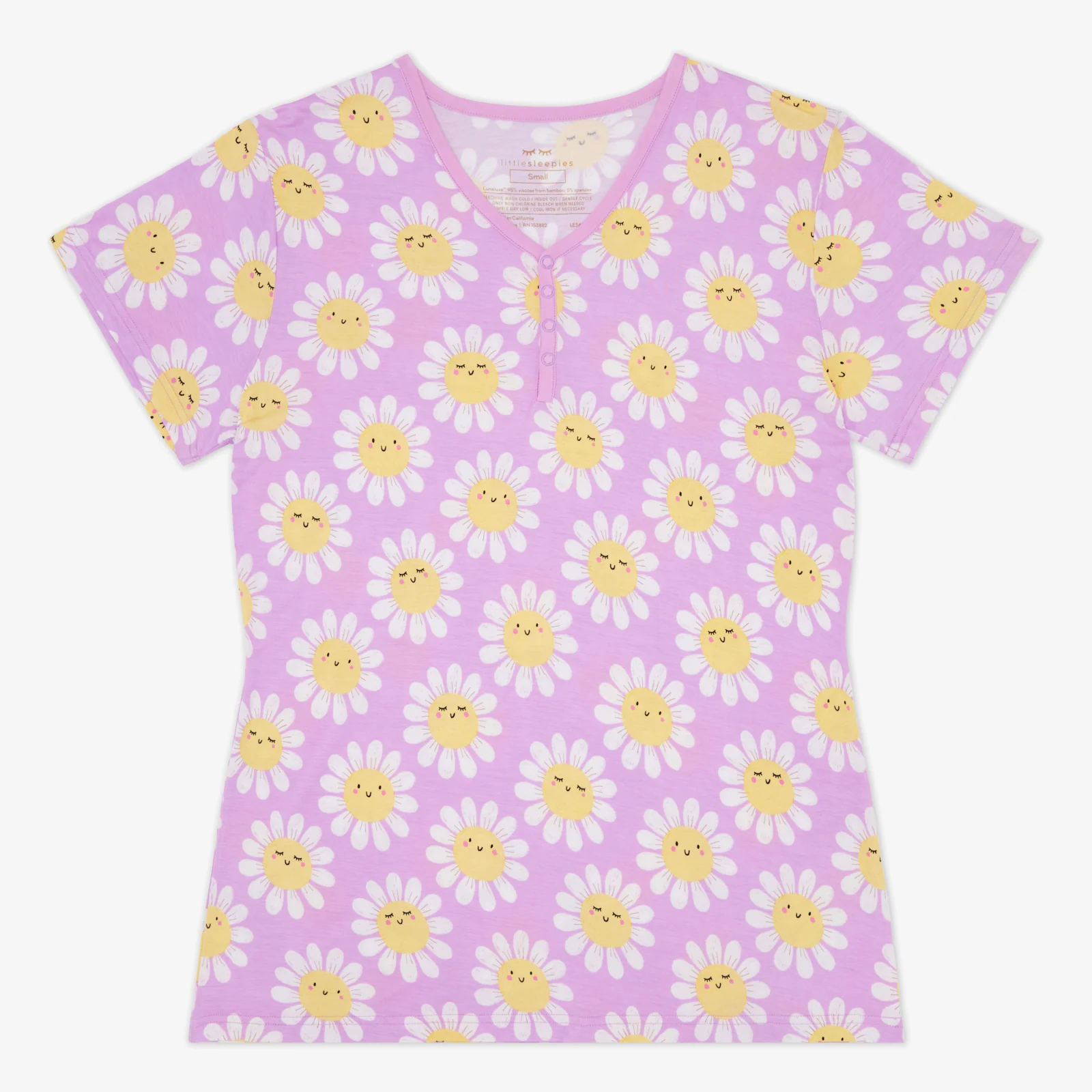 Flower Power Women's Short Sleeve Pajama Top - Image 3