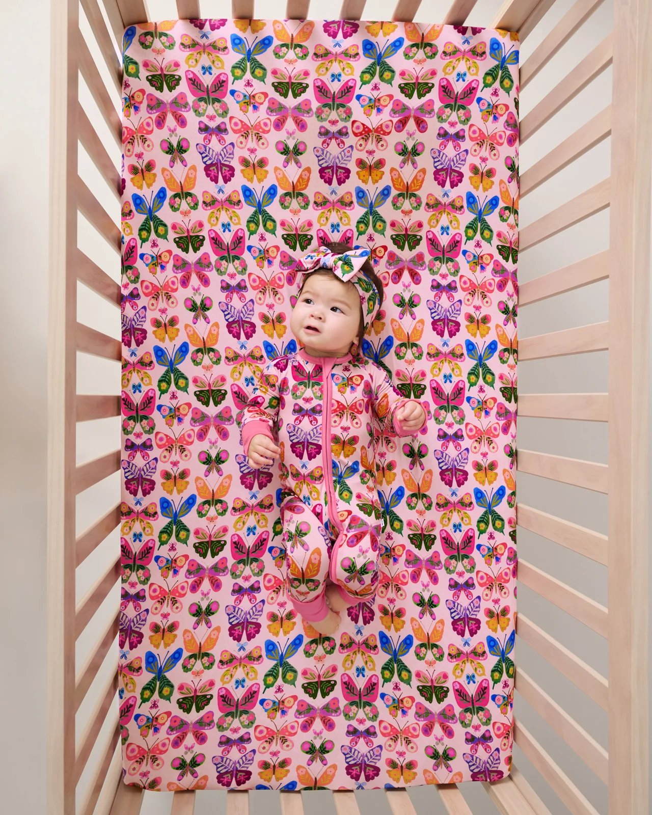 Flutter Garden Fitted Crib Sheet - Image 2