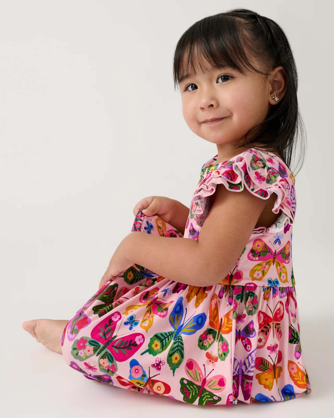 Flutter Garden Skater Dress with Bodysuit - Image 3