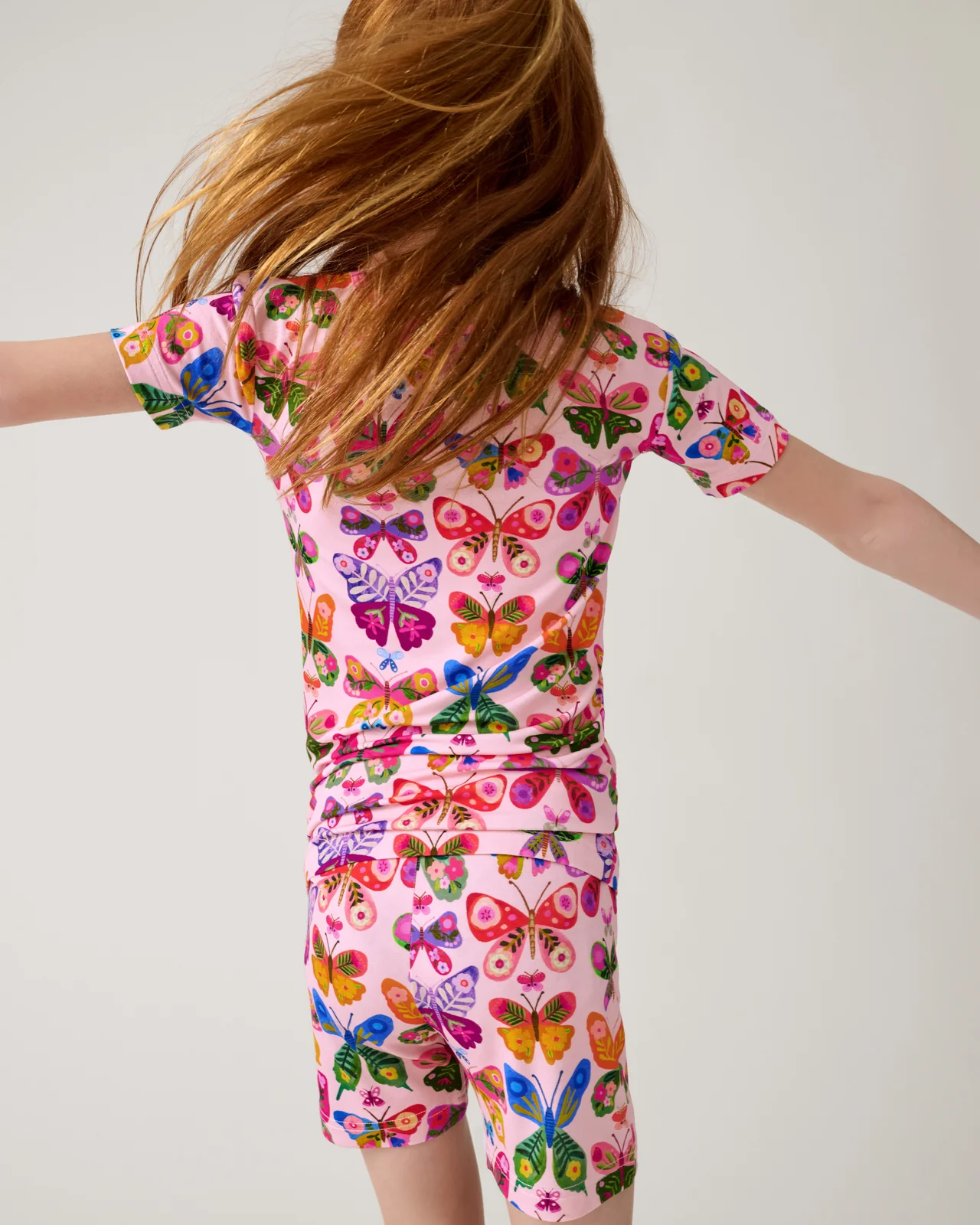 Flutter Garden Two-Piece Short Sleeve & Shorts Pajama Set - Image 2