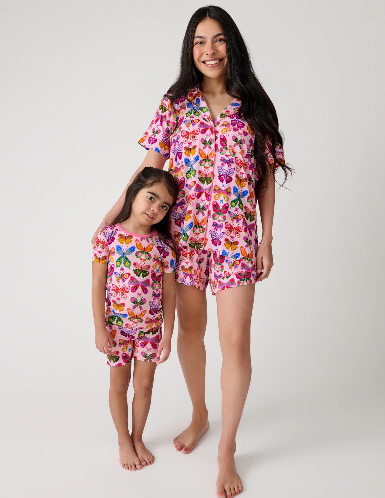 Flutter Garden Two-Piece Short Sleeve & Shorts Pajama Set - Image 4