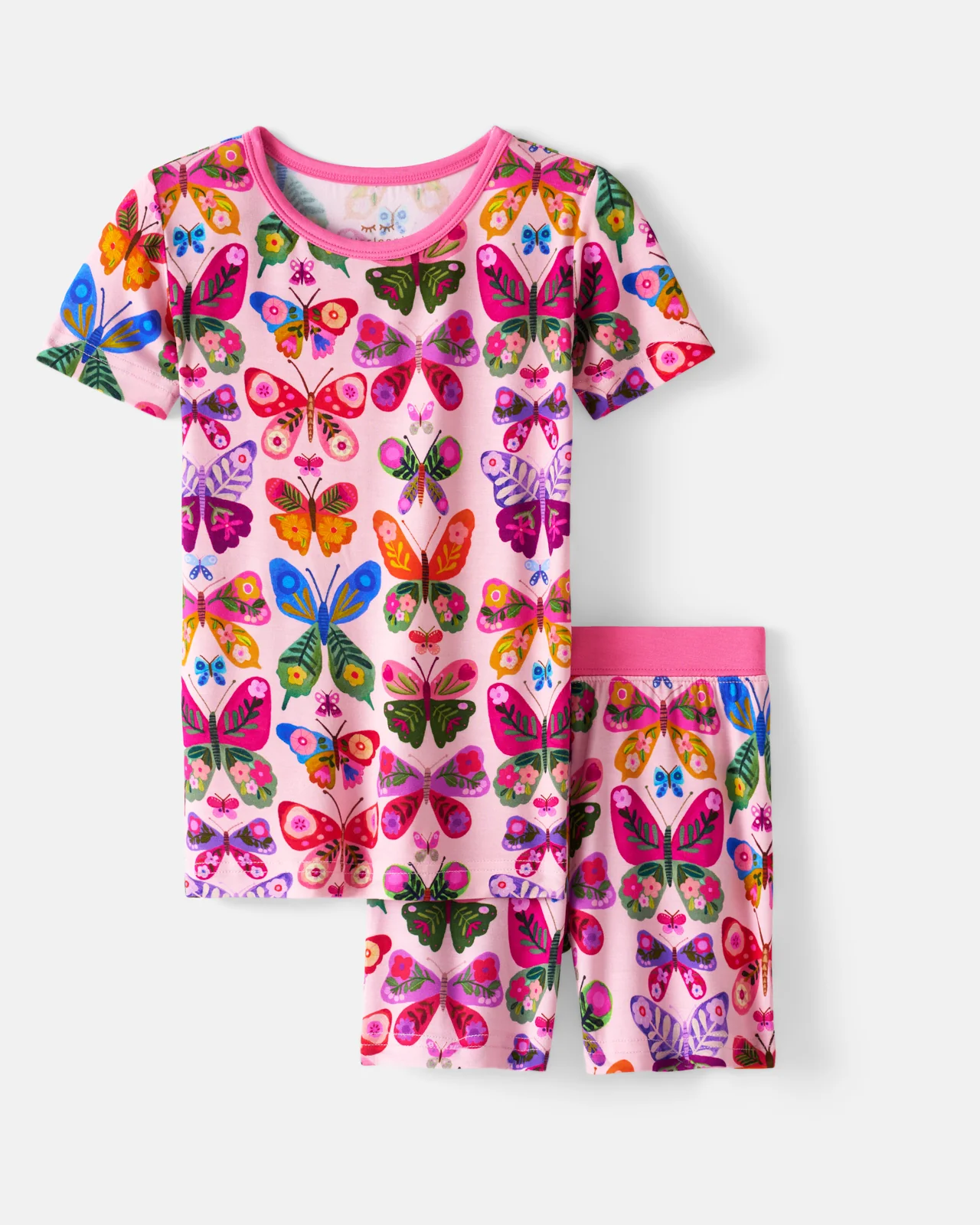 Flutter Garden Two-Piece Short Sleeve & Shorts Pajama Set - Image 6