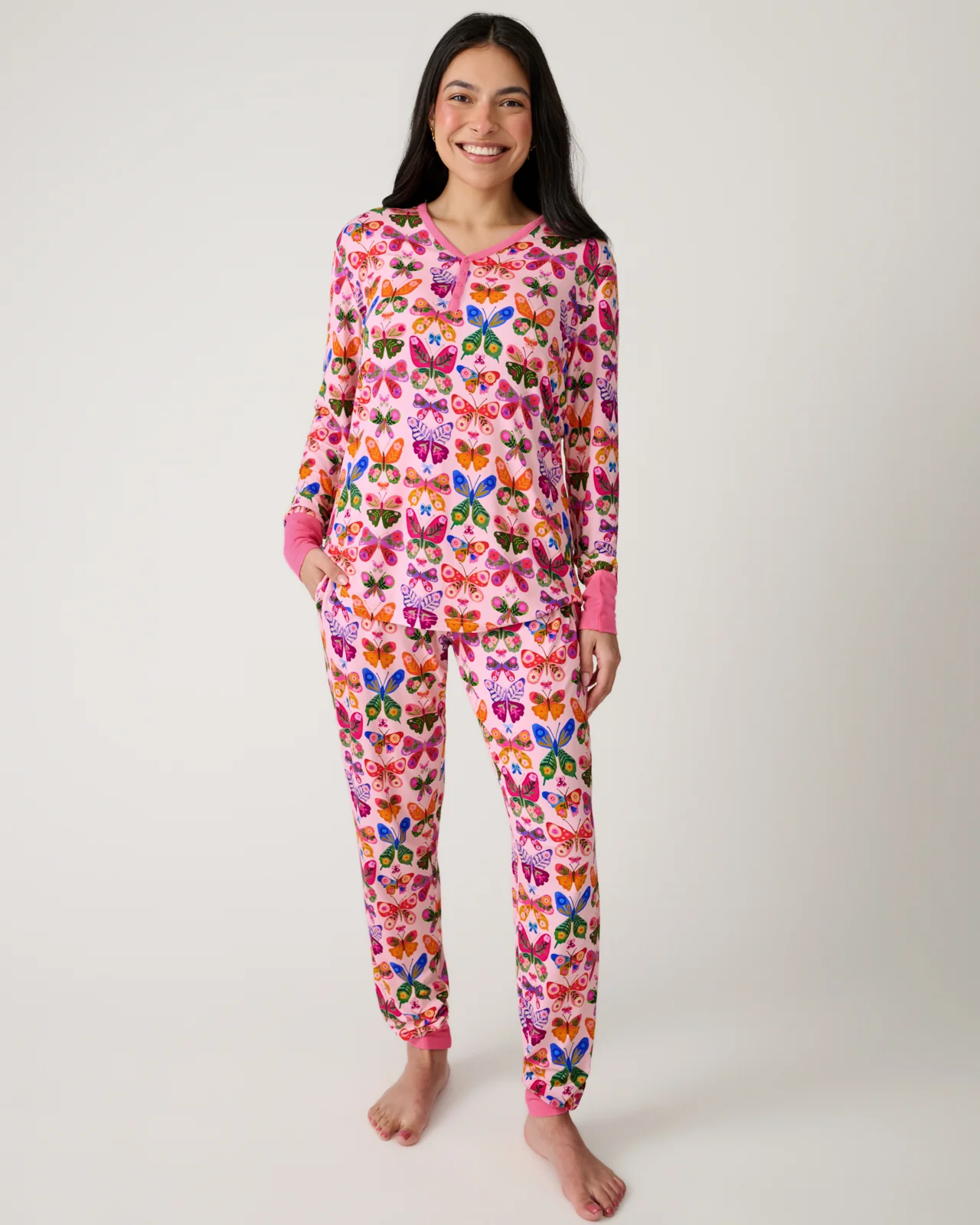 Flutter Garden Women's Long Sleeve Pajama Top - Image 2