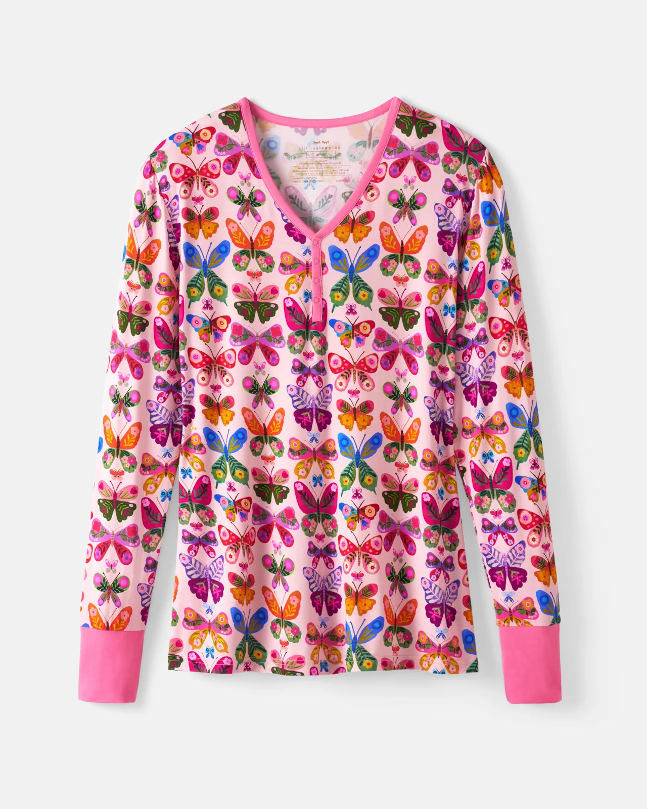 Flutter Garden Women's Long Sleeve Pajama Top - Image 5