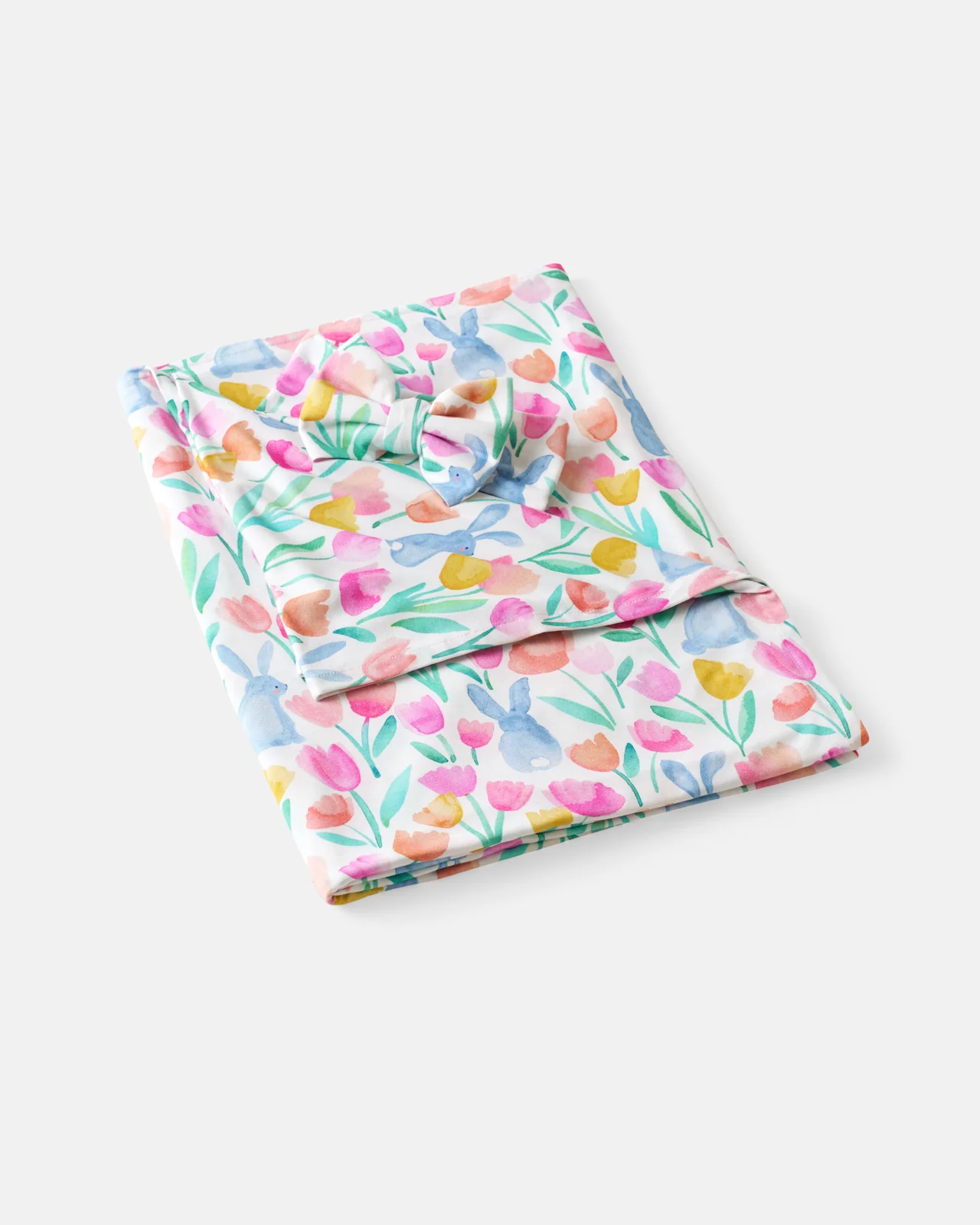 Garden Hop Swaddle & Luxe Bow Headband Set - Image 5
