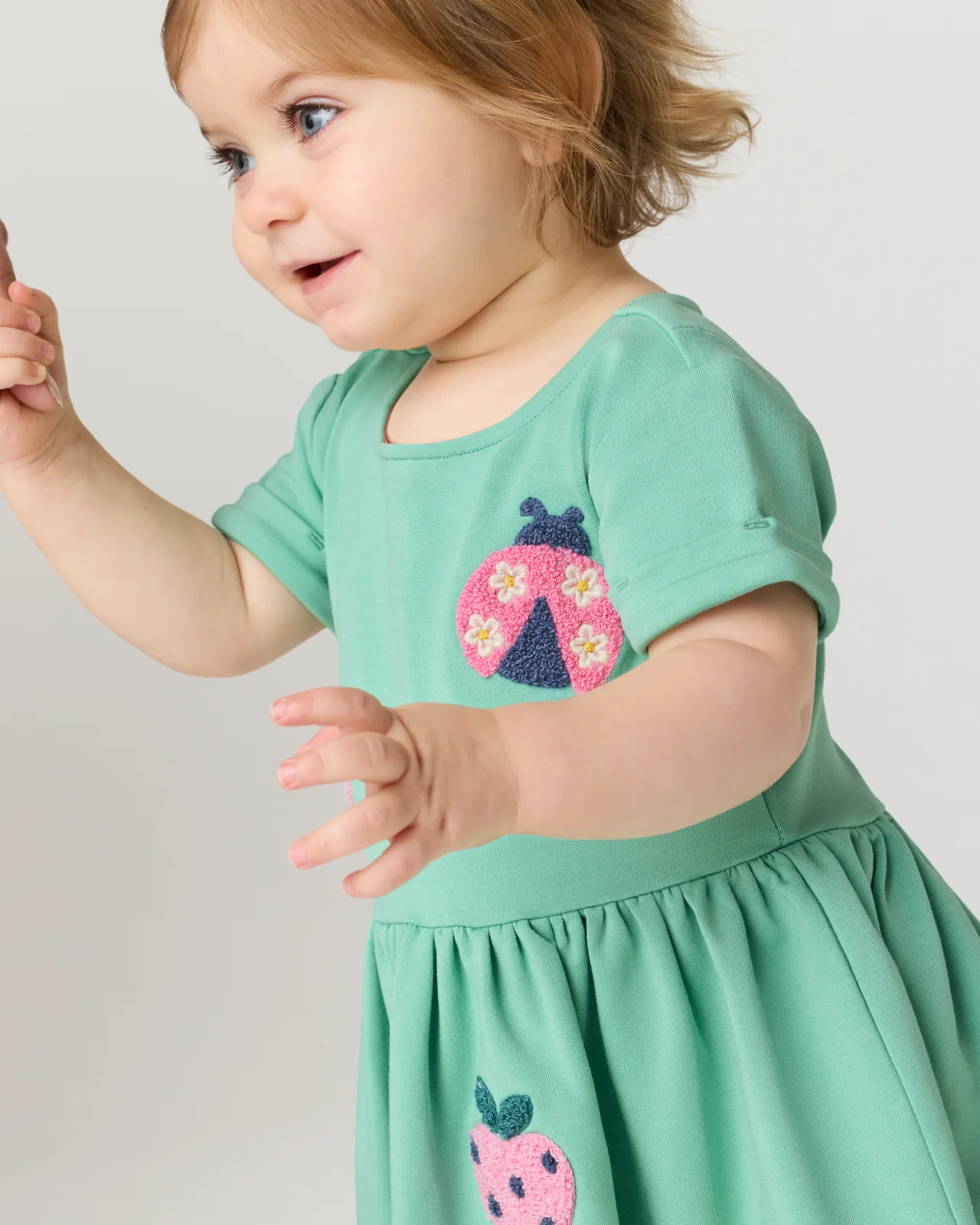 Garden Party Short Sleeve Dress with Bloomer - Image 2