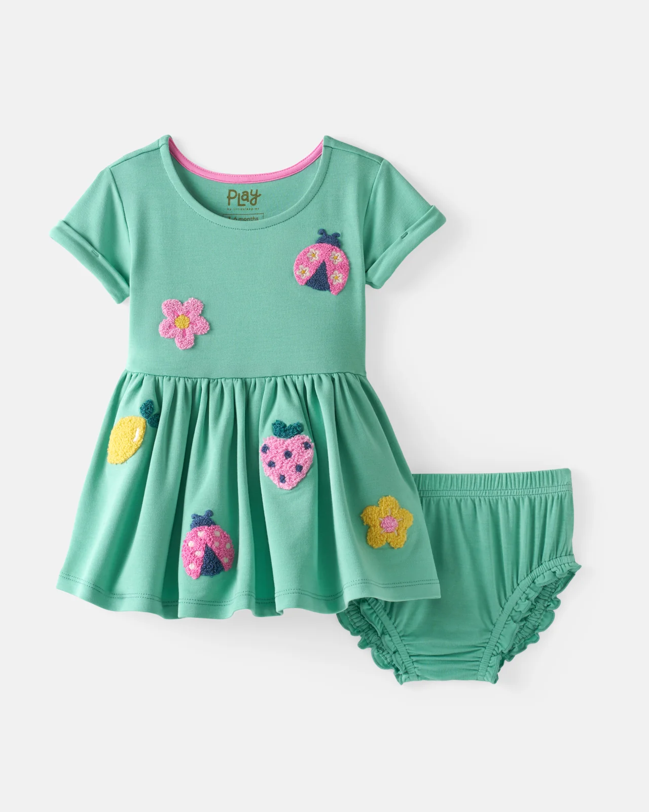 Garden Party Short Sleeve Dress with Bloomer - Image 5