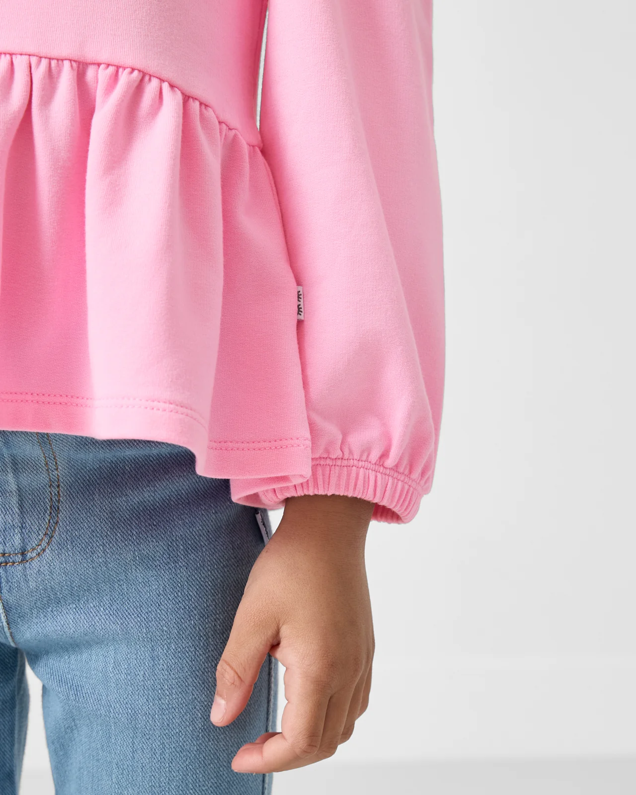 Gumball Pink Puff Sleeve Peplum Top - Image 2