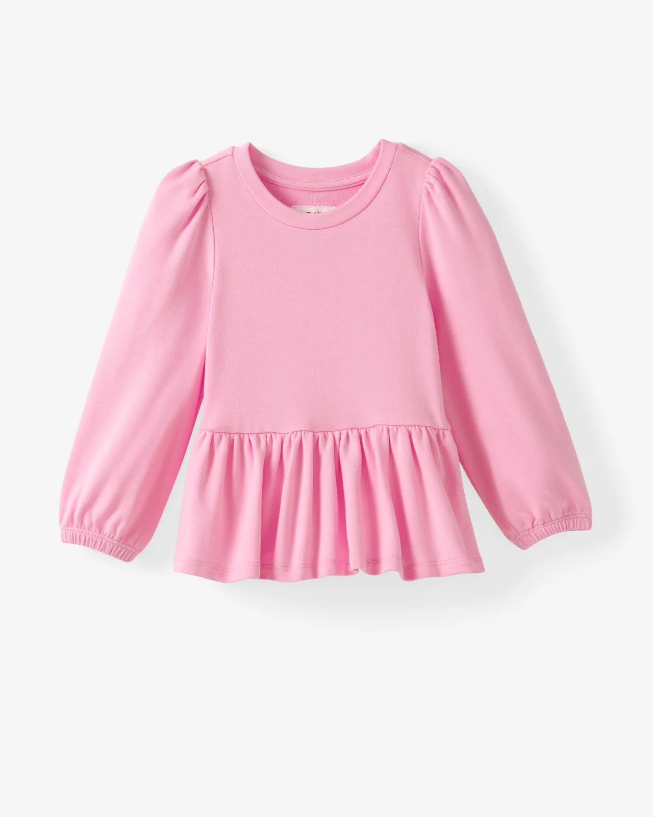 Gumball Pink Puff Sleeve Peplum Top - Image 6