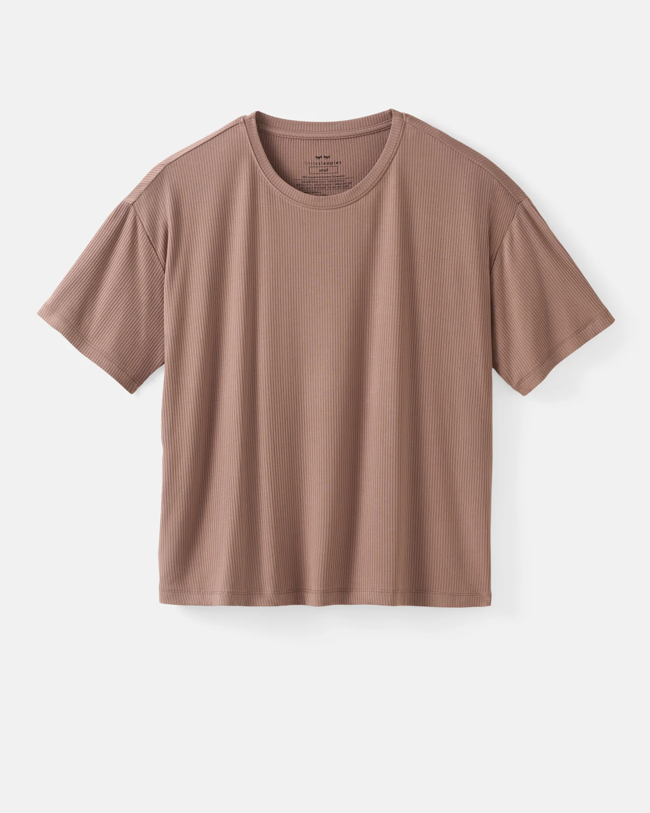 Hazy Brown Women's Ribbed Boxy Tee - Image 8