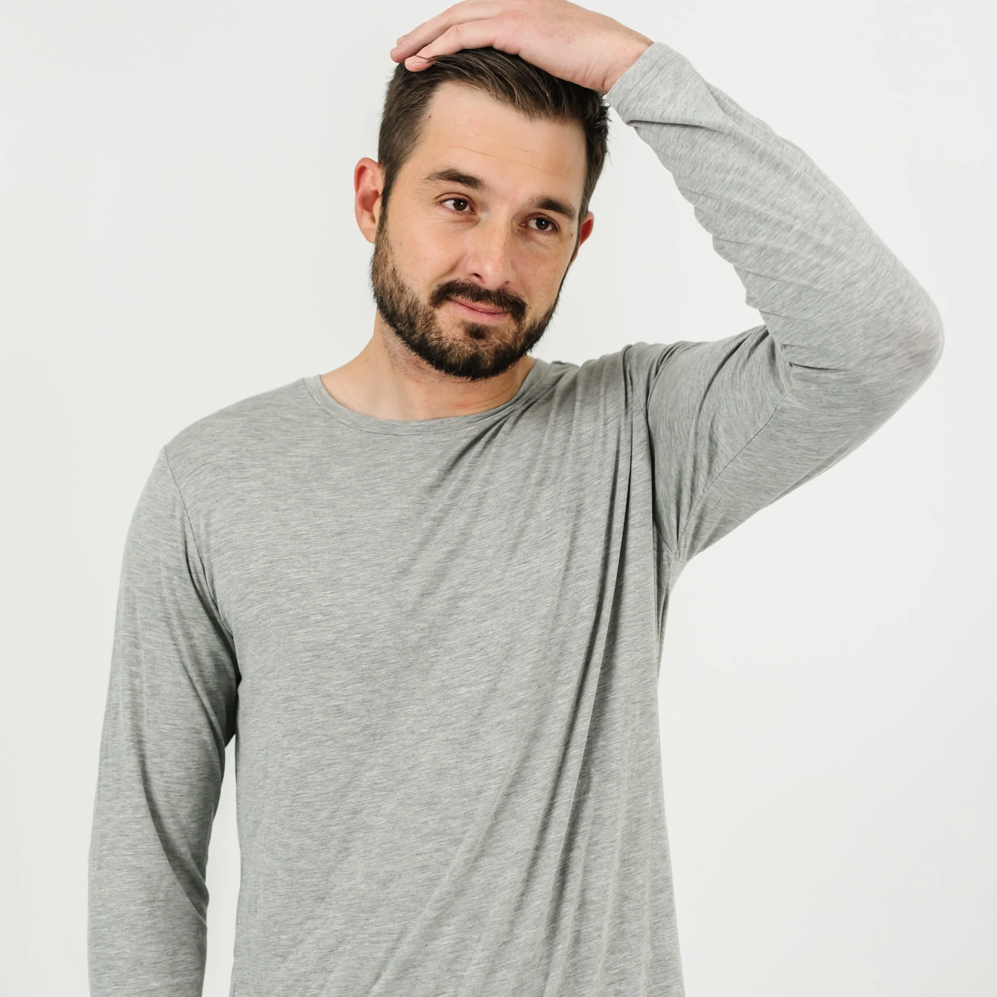 Heather Gray Men's Pajama Top - Image 2