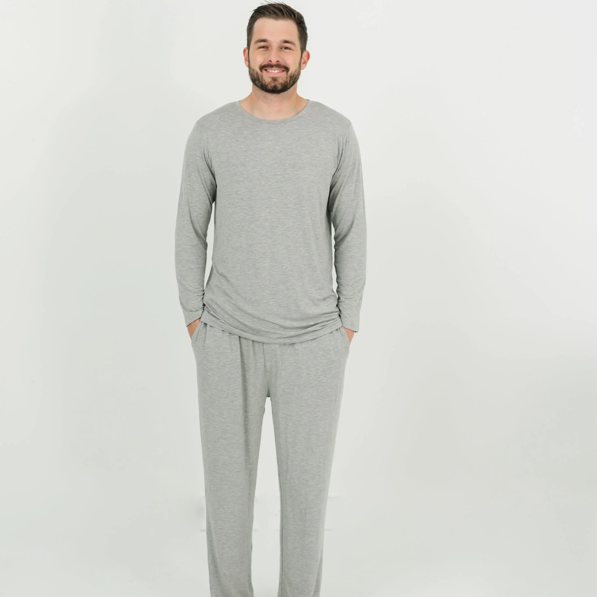 Heather Gray Men's Pajama Top - Image 3