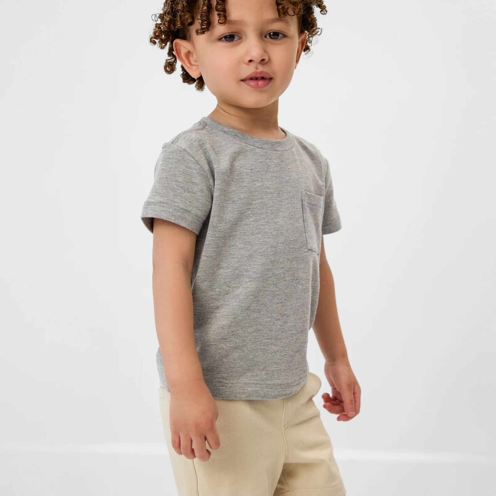Heather Gray Relaxed Pocket Tee - Image 4