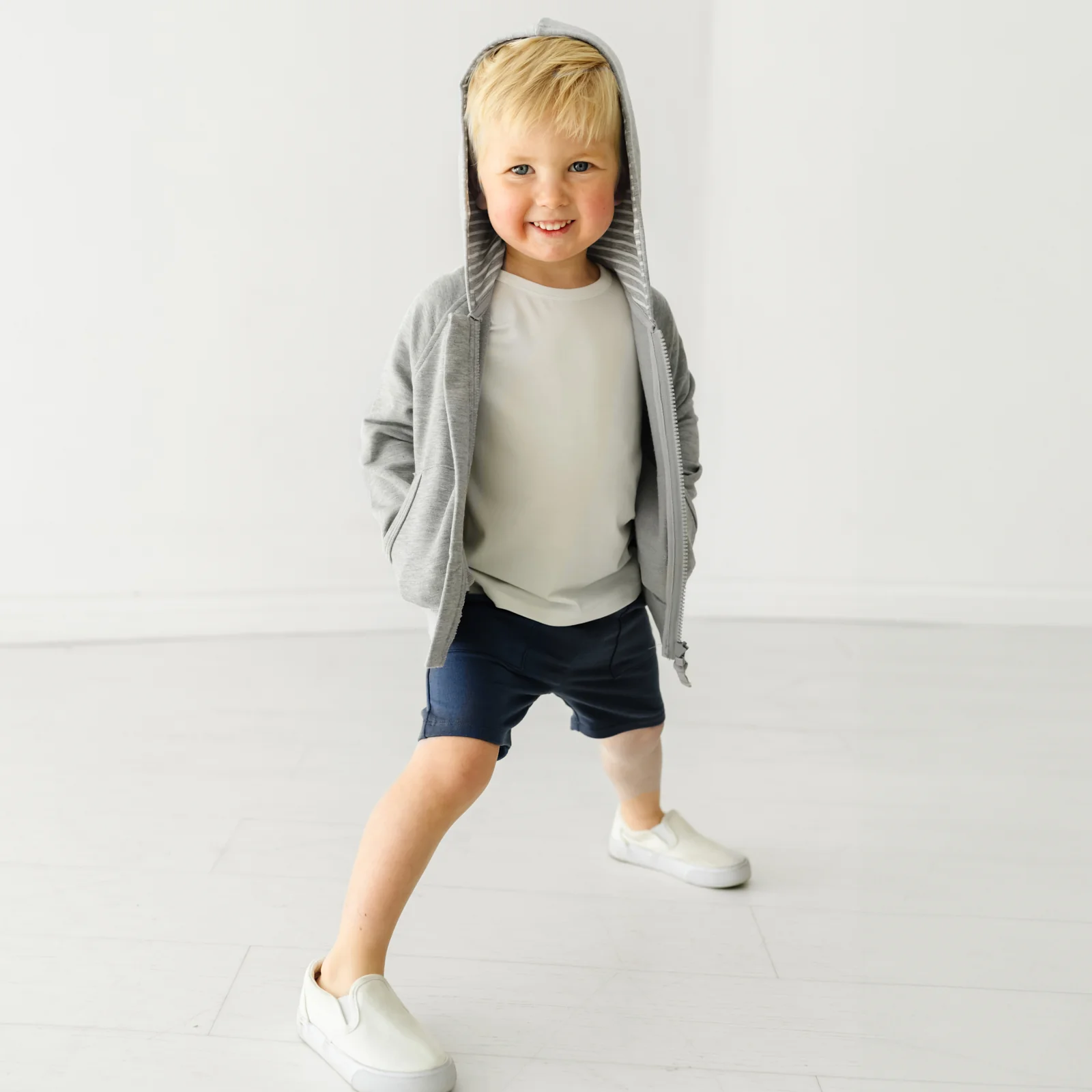 Heather Gray Zip Hoodie - Image 5