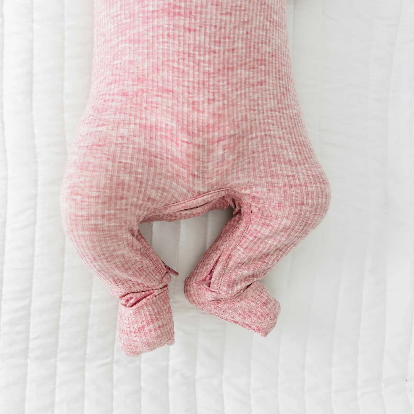 Heather Mauve Ribbed Crescent Zippy - Image 2