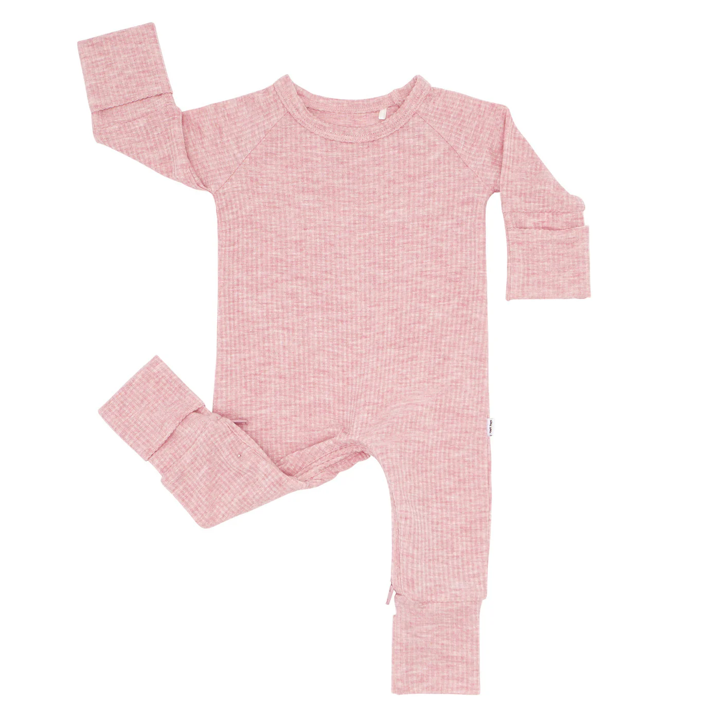 Heather Mauve Ribbed Crescent Zippy - Image 6