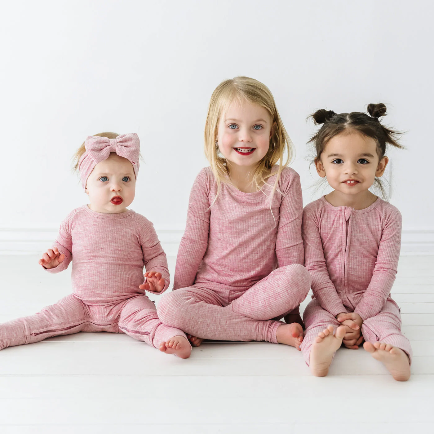 Heather Mauve Ribbed Two-Piece Pajama Set - Image 5
