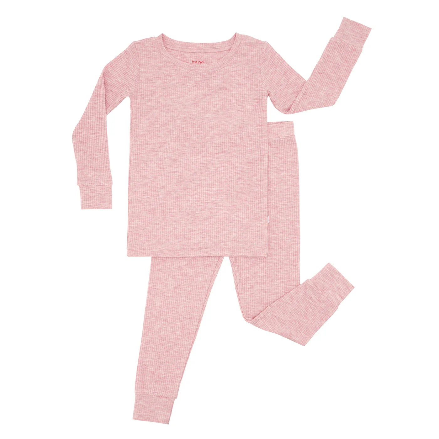 Heather Mauve Ribbed Two-Piece Pajama Set - Image 6