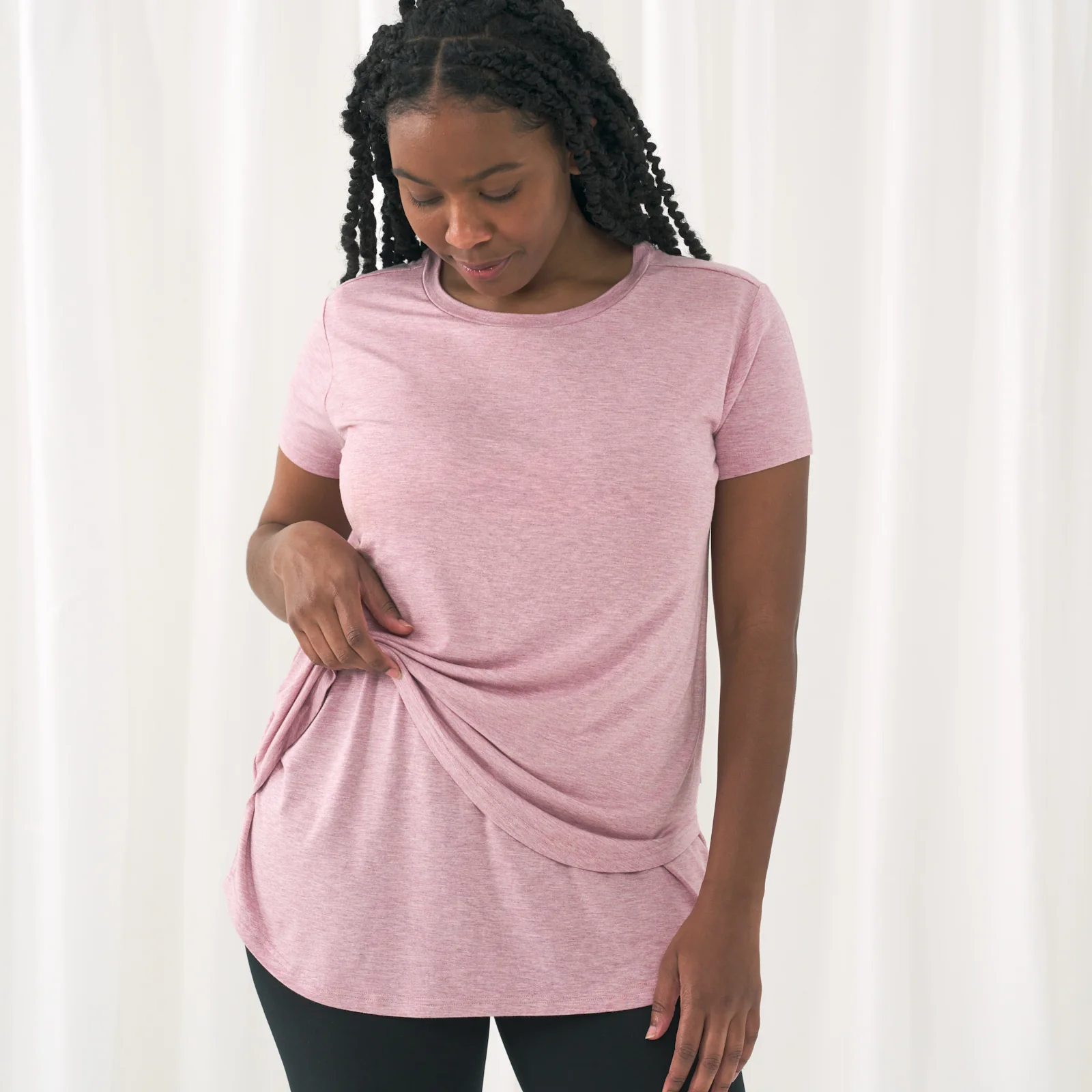 Heather Mauve Women's Nursing Top - Image 2