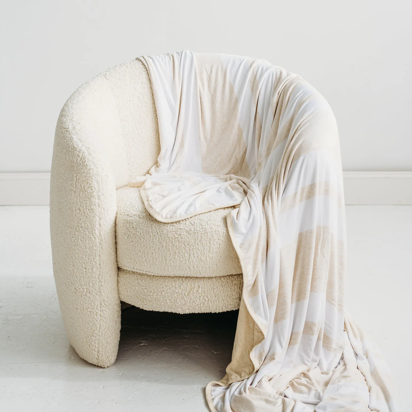 Heather Oatmeal Stripe Oversized Cloud Blanket® - Image 3