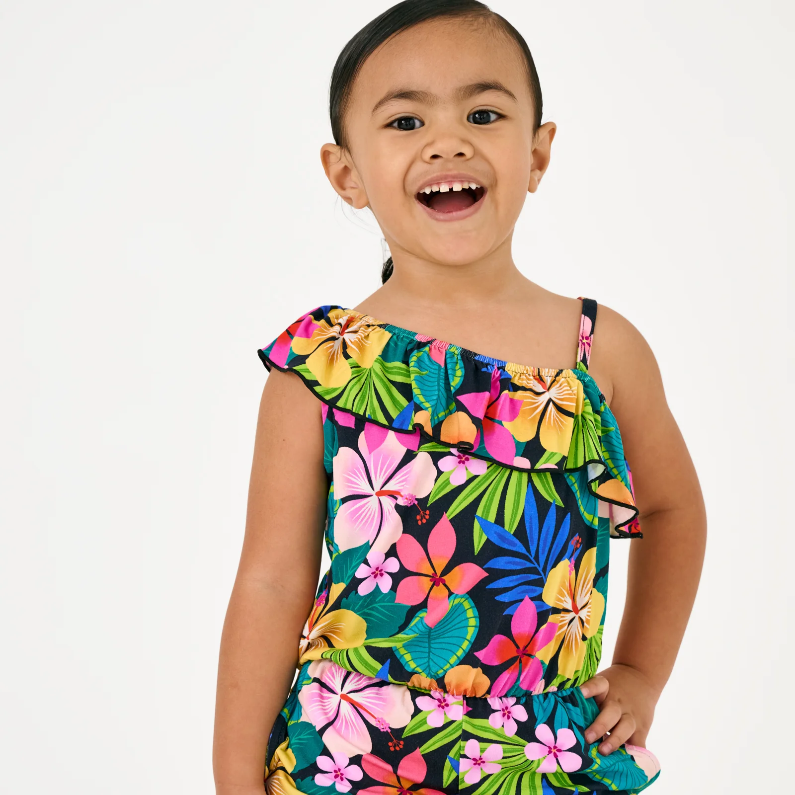 Jungle Blooms Asymmetrical Romper - Image 5