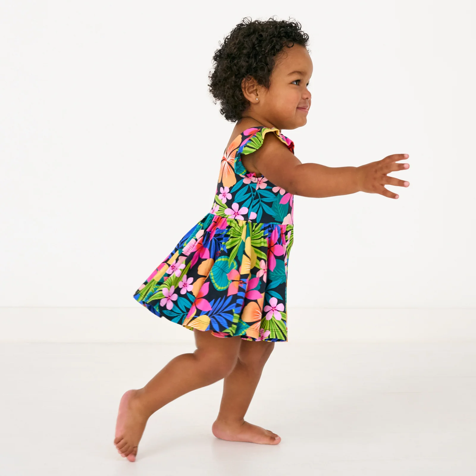 Jungle Blooms Flutter Twirl Dress with Bodysuit - Image 5
