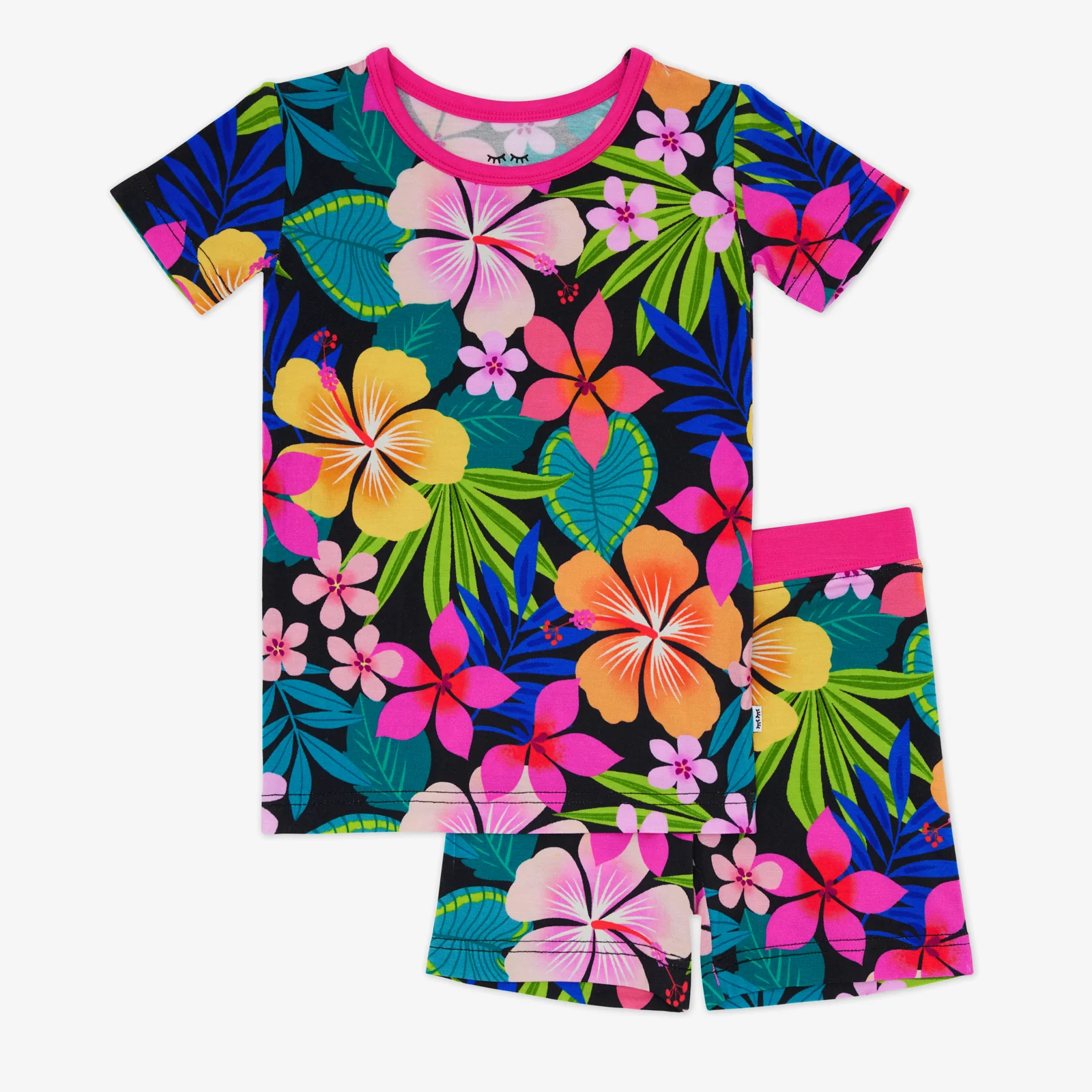 Jungle Blooms Two-Piece Short Sleeve & Shorts Pajama Set - Image 4