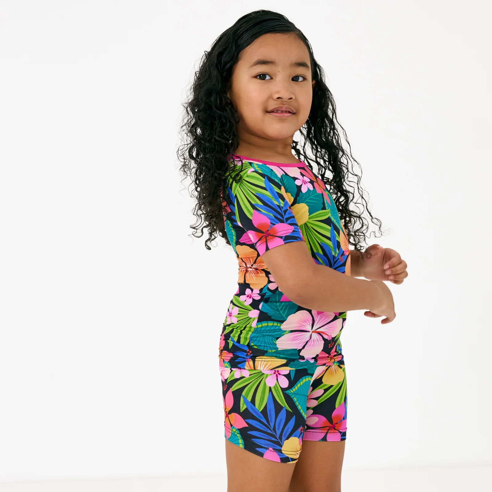 Jungle Blooms Two-Piece Short Sleeve & Shorts Pajama Set - Image 6