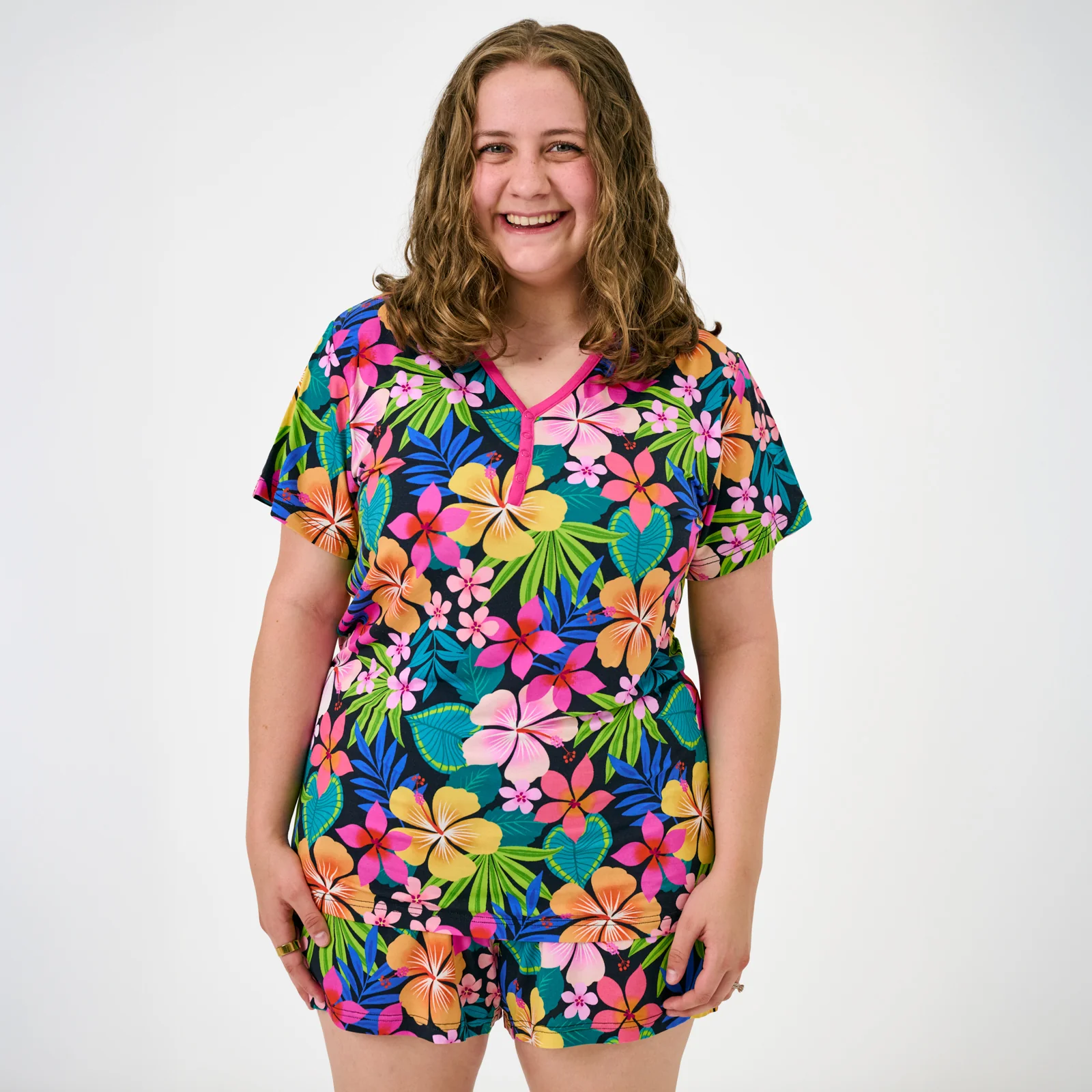 Jungle Blooms Women's Pajama Shorts - Image 2
