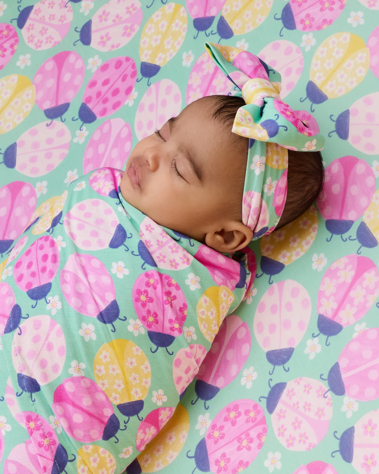 Ladybug Meadow Fitted Crib Sheet - Image 4