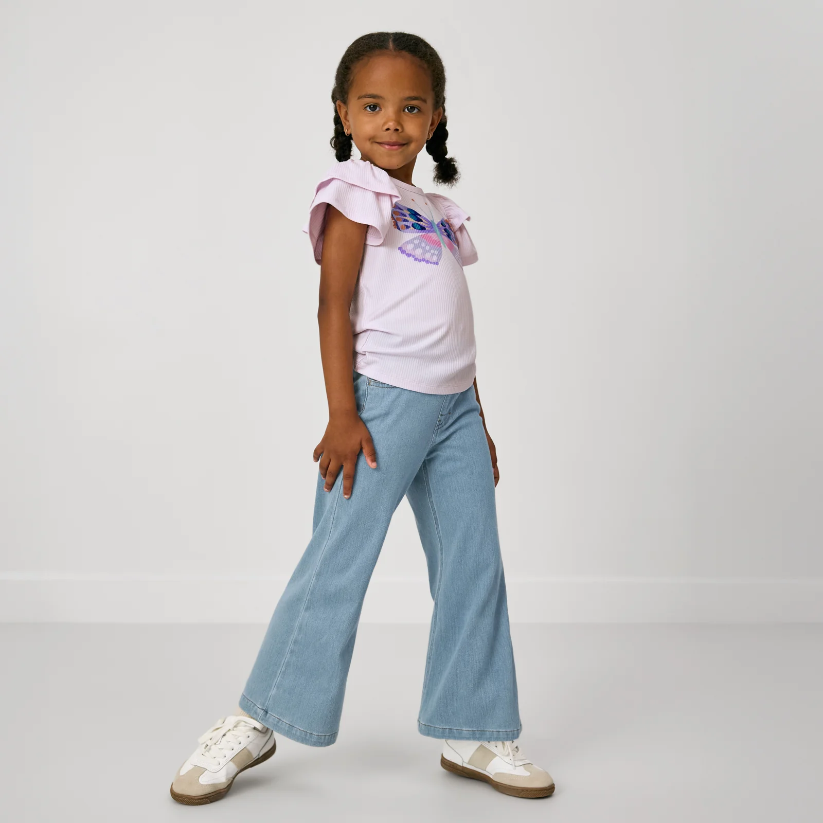 Light Blue Wide Leg Denim Pants - Image 2