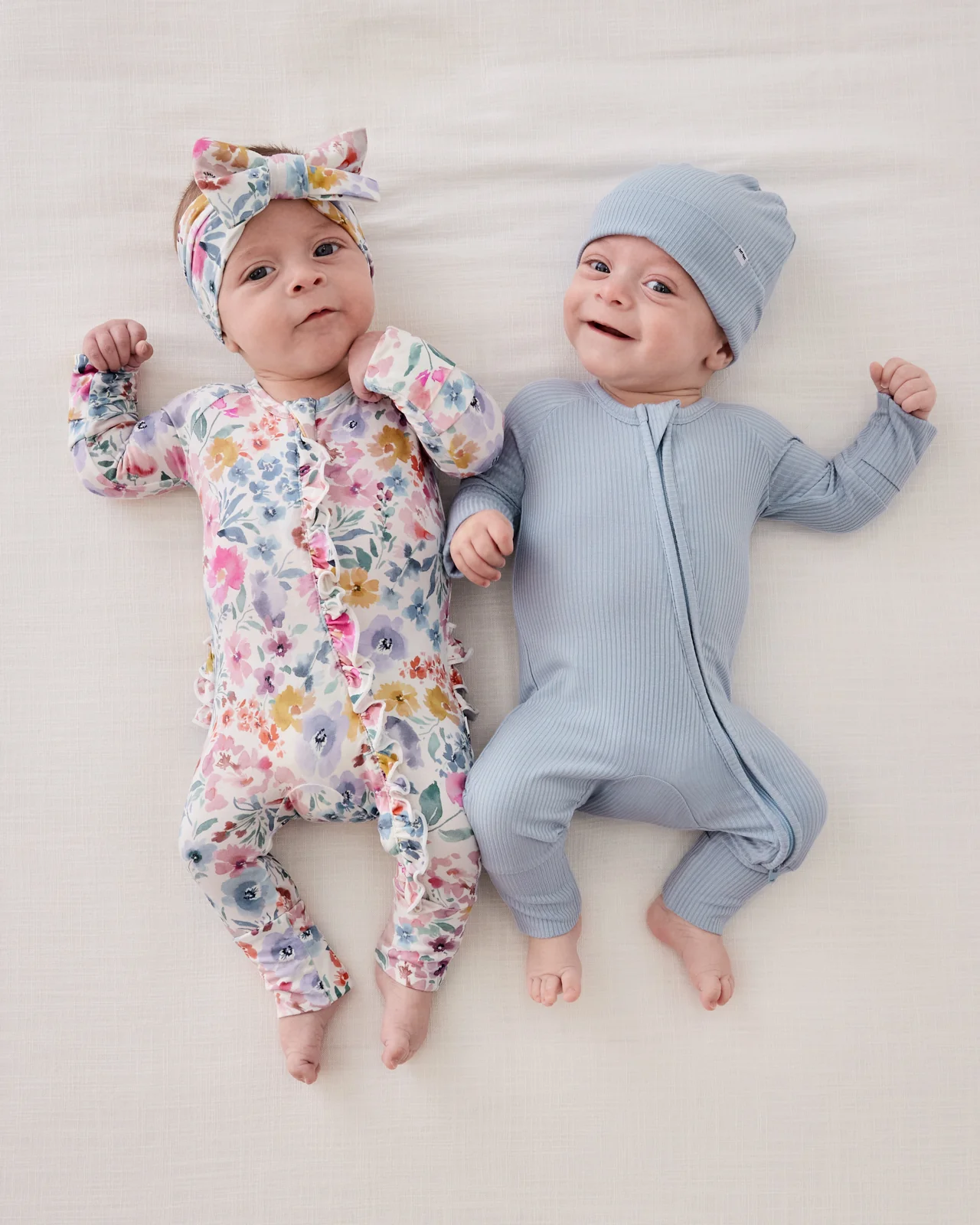 Light Fog Ribbed Infant Beanie - Image 6