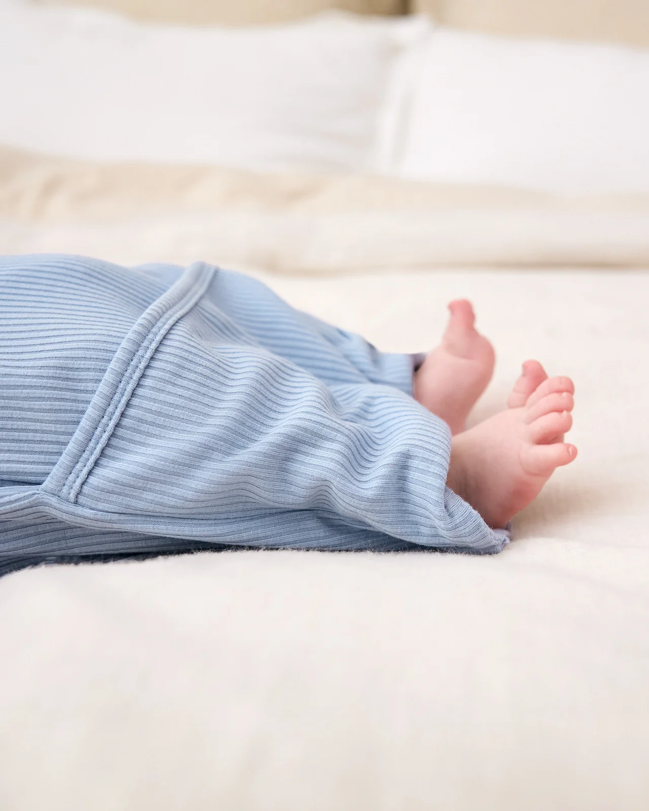Light Fog Ribbed Infant Gown - Image 3
