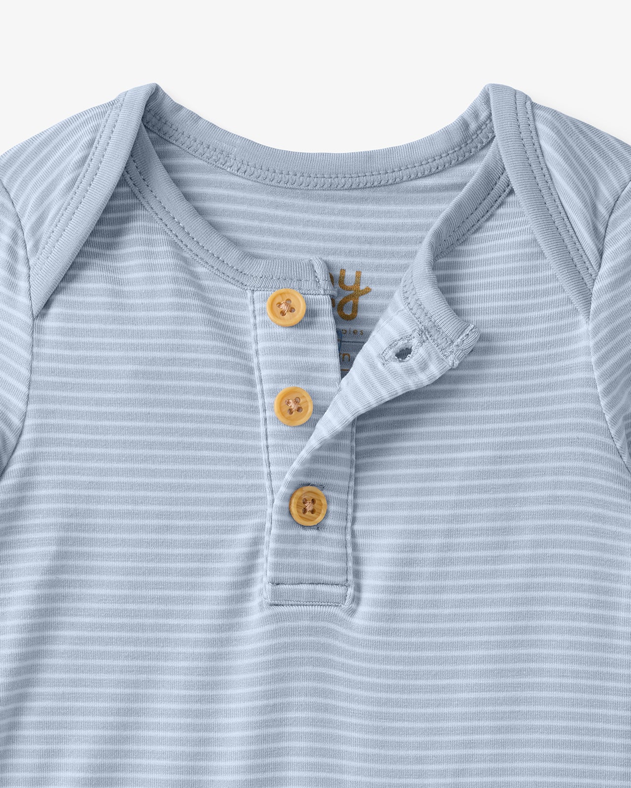 Light Fog Stripe Henley Bodysuit - Image 8