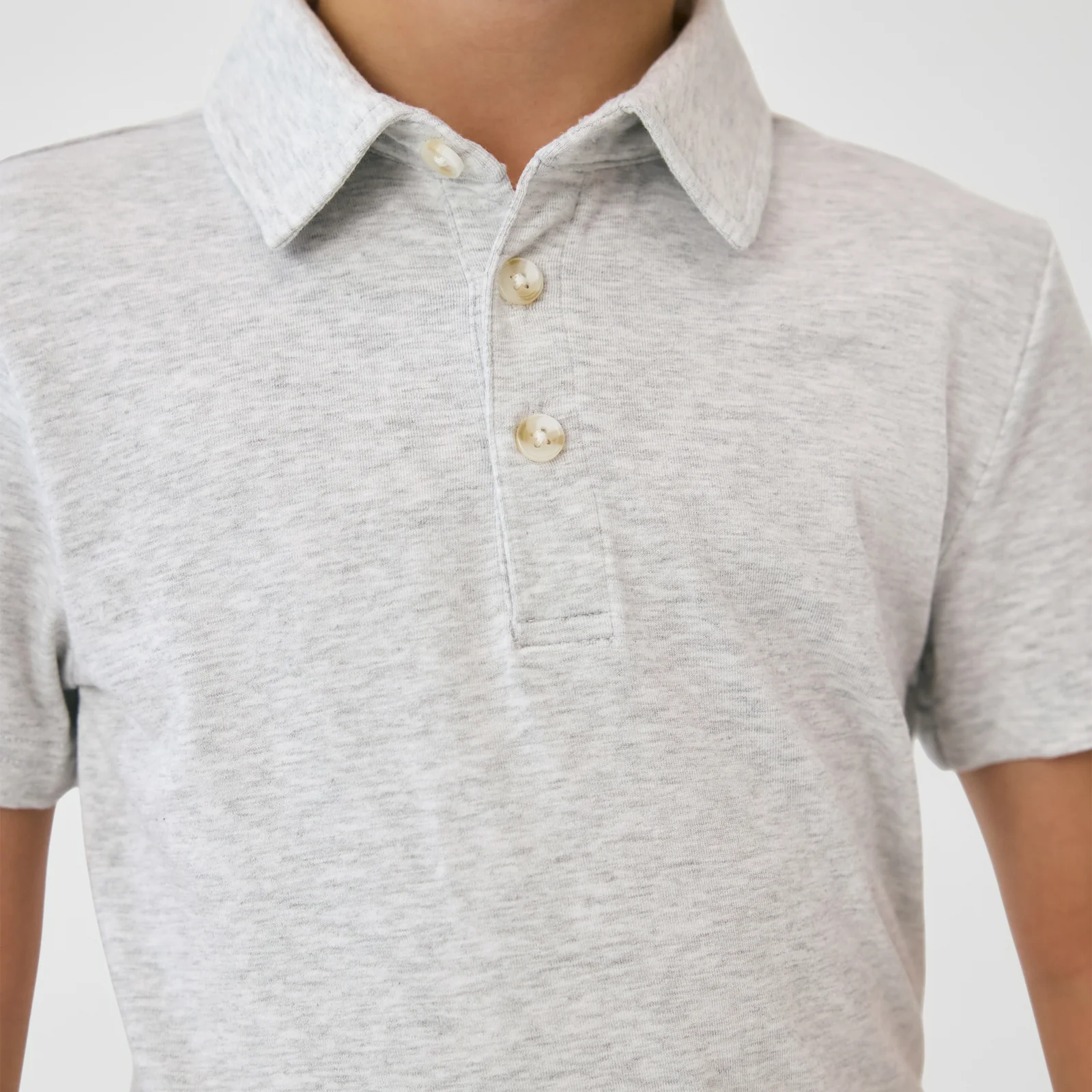 Light Heather Gray Polo Shirt - Image 4