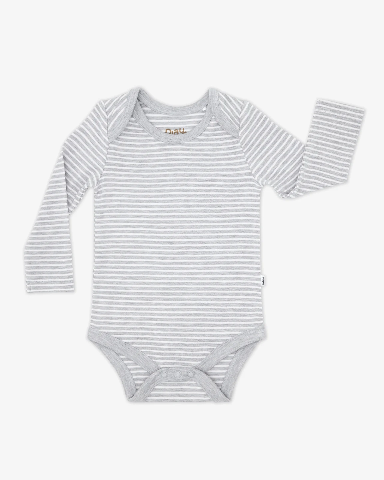 Light Heather Gray Stripe Bodysuit - Image 5